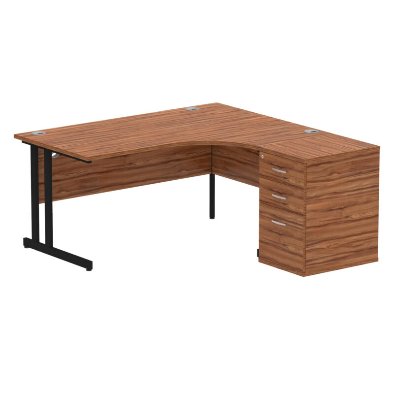Surge 1600mm Cantilever Right Crescent Desk Workstation - Image 25