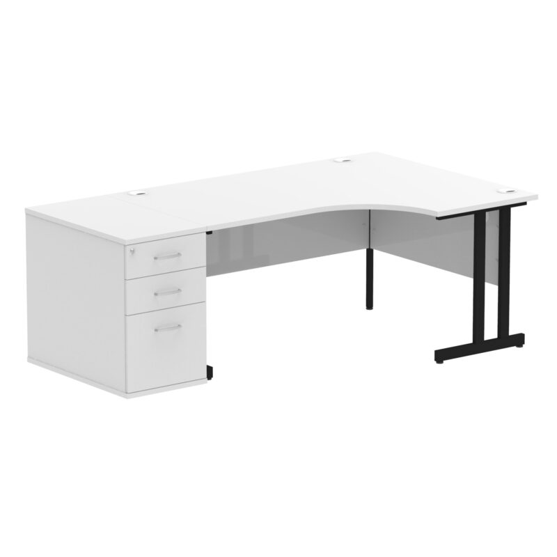 Surge 1600mm Cantilever Right Crescent Desk Workstation - Image 34