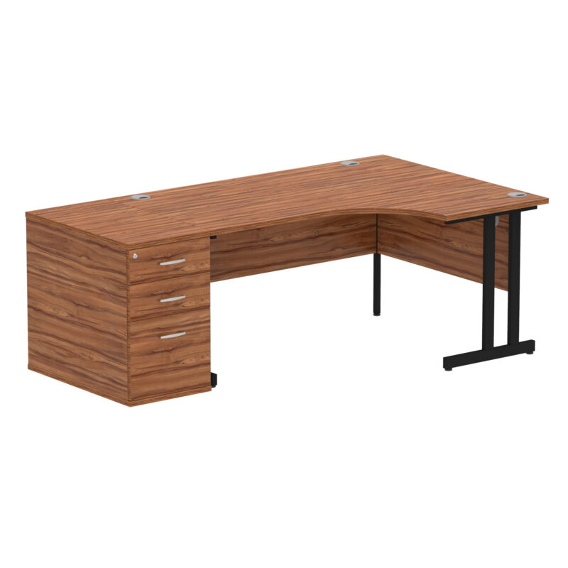 Surge 1600mm Cantilever Right Crescent Desk Workstation - Image 28