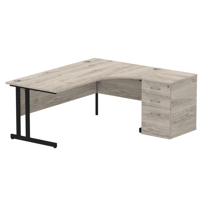Surge 1800mm Cantilever Right Crescent Desk Workstation - Image 7