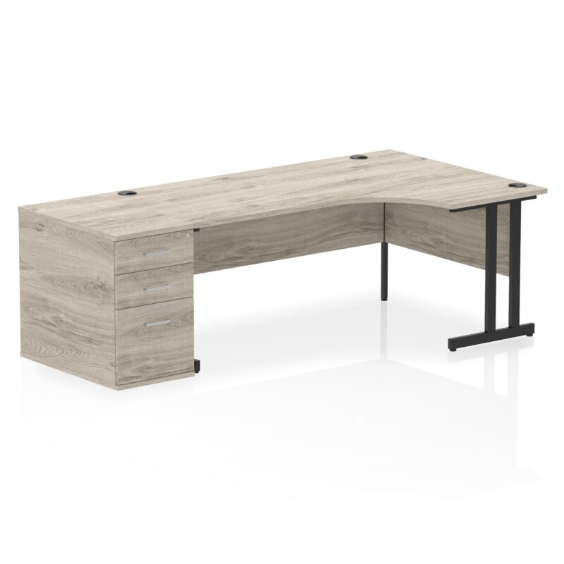 Surge 1800mm Cantilever Right Crescent Desk Workstation - Image 10