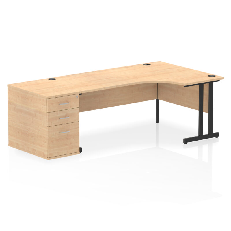 Surge 1800mm Cantilever Right Crescent Desk Workstation - Image 16