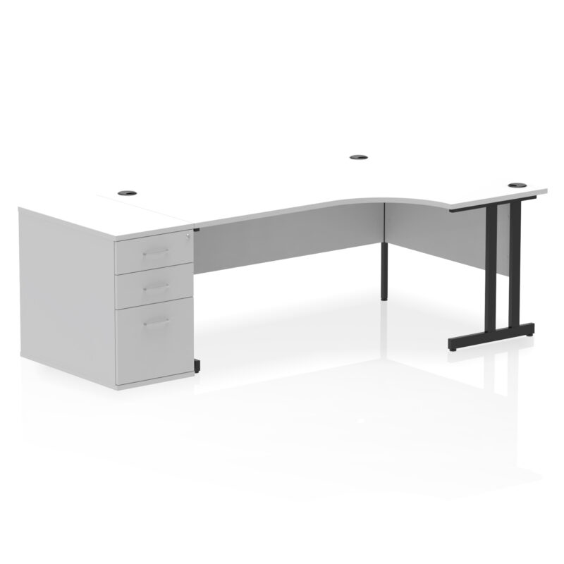 Surge 1800mm Cantilever Right Crescent Desk Workstation - Image 34