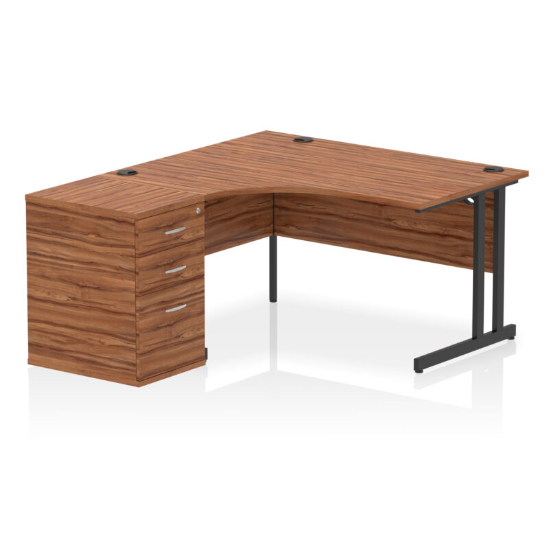 Surge 1400mm Cantilever Left Crescent Desk Workstation - Image 27