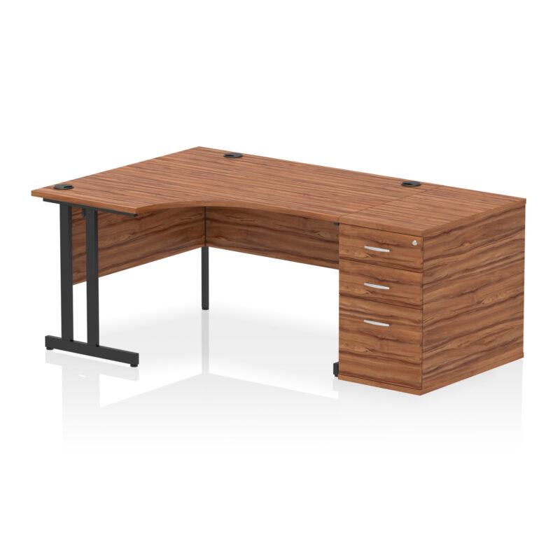 Surge 1400mm Cantilever Left Crescent Desk Workstation - Image 30