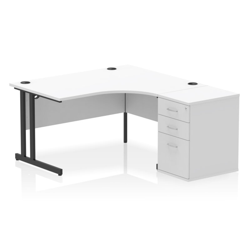 Surge 1400mm Cantilever Right Crescent Desk Workstation - Image 33