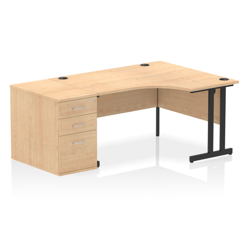 Surge 1400mm Cantilever Right Crescent Desk Workstation - Image 18