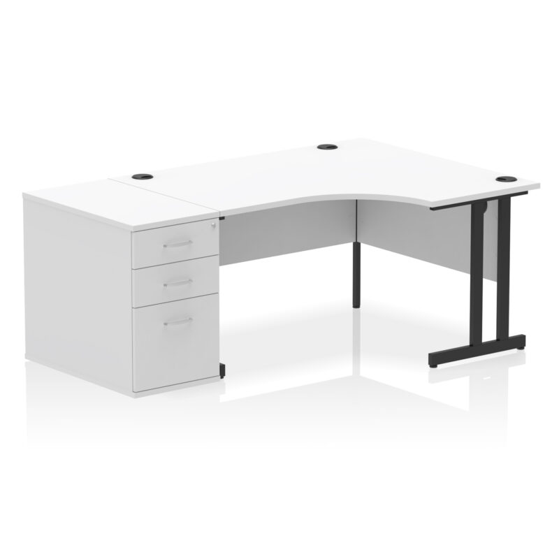 Surge 1400mm Cantilever Right Crescent Desk Workstation - Image 36