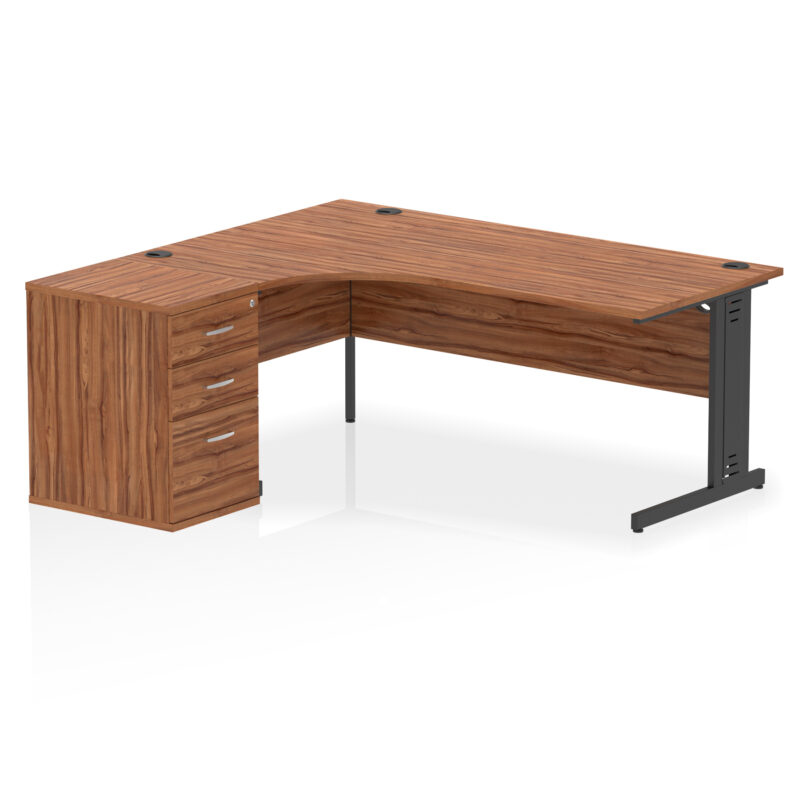Surge 1800mm Cable Managed Left Crescent Desk Workstation - Image 25
