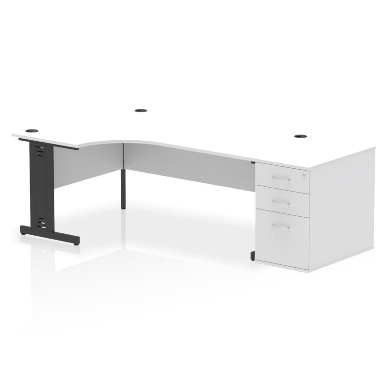 Surge 1800mm Cable Managed Left Crescent Desk Workstation - Image 34
