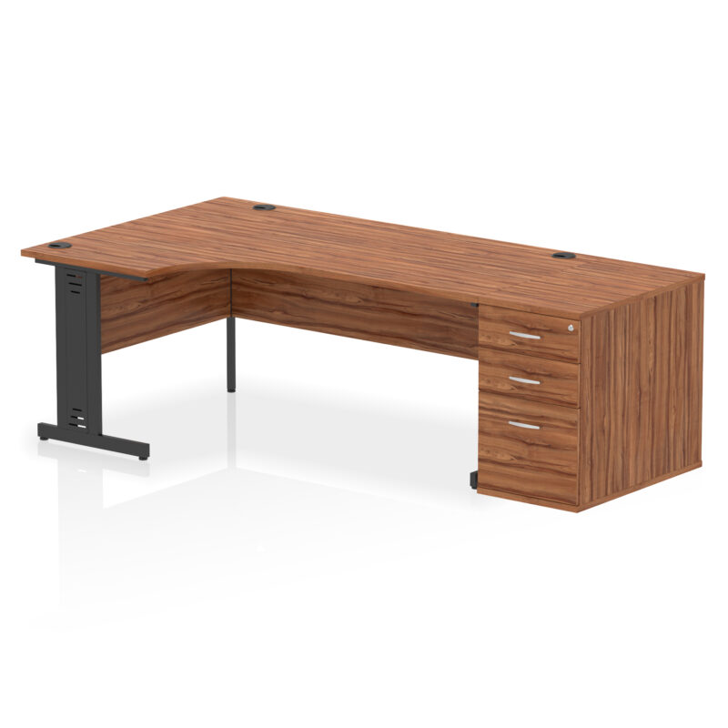 Surge 1800mm Cable Managed Left Crescent Desk Workstation - Image 28