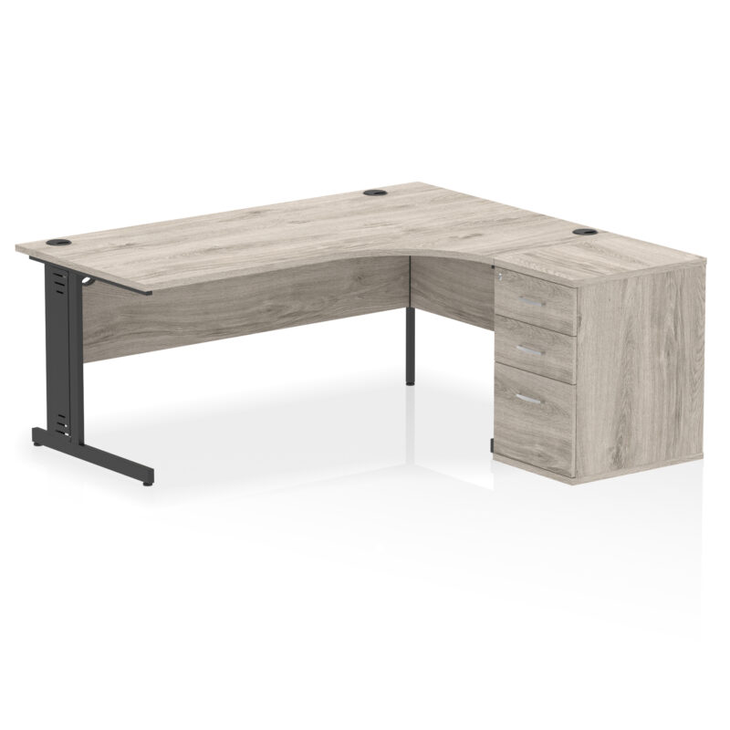 Surge 1800mm Cable Managed Right Crescent Desk Workstation - Image 7