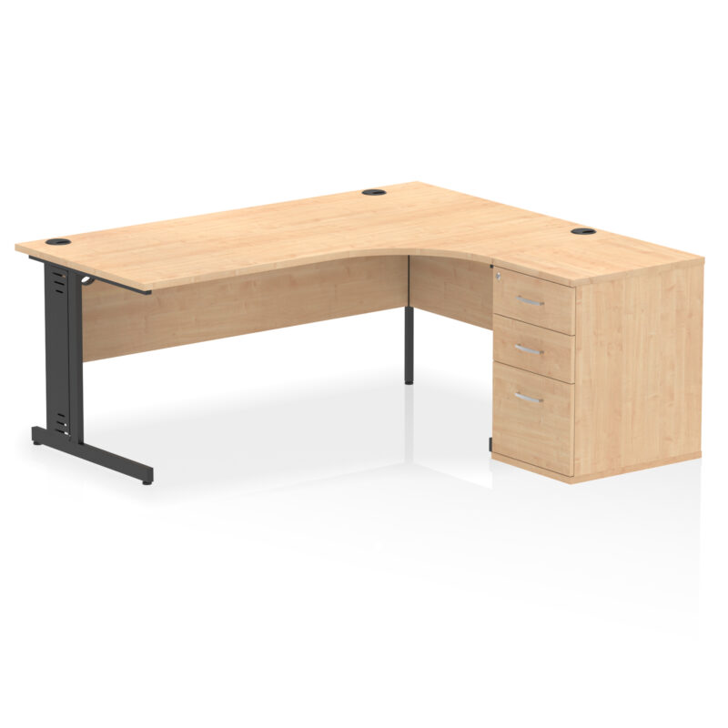 Surge 1800mm Cable Managed Right Crescent Desk Workstation - Image 13