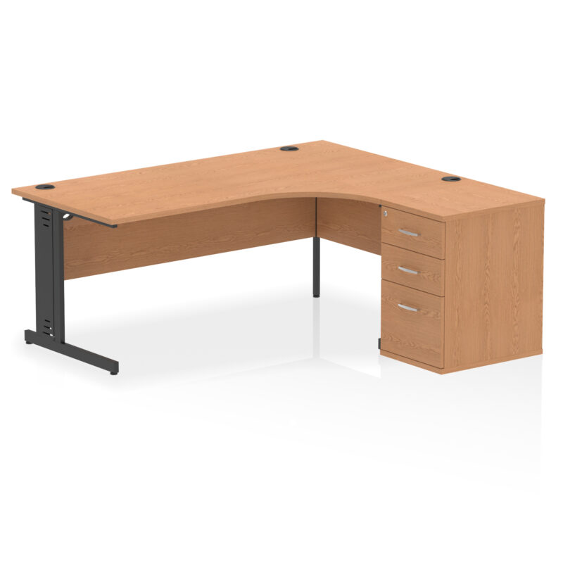 Surge 1800mm Cable Managed Right Crescent Desk Workstation - Image 19