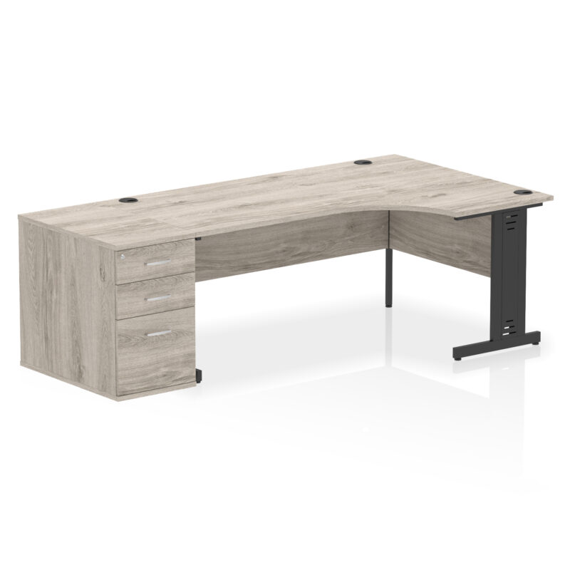 Surge 1800mm Cable Managed Right Crescent Desk Workstation - Image 10