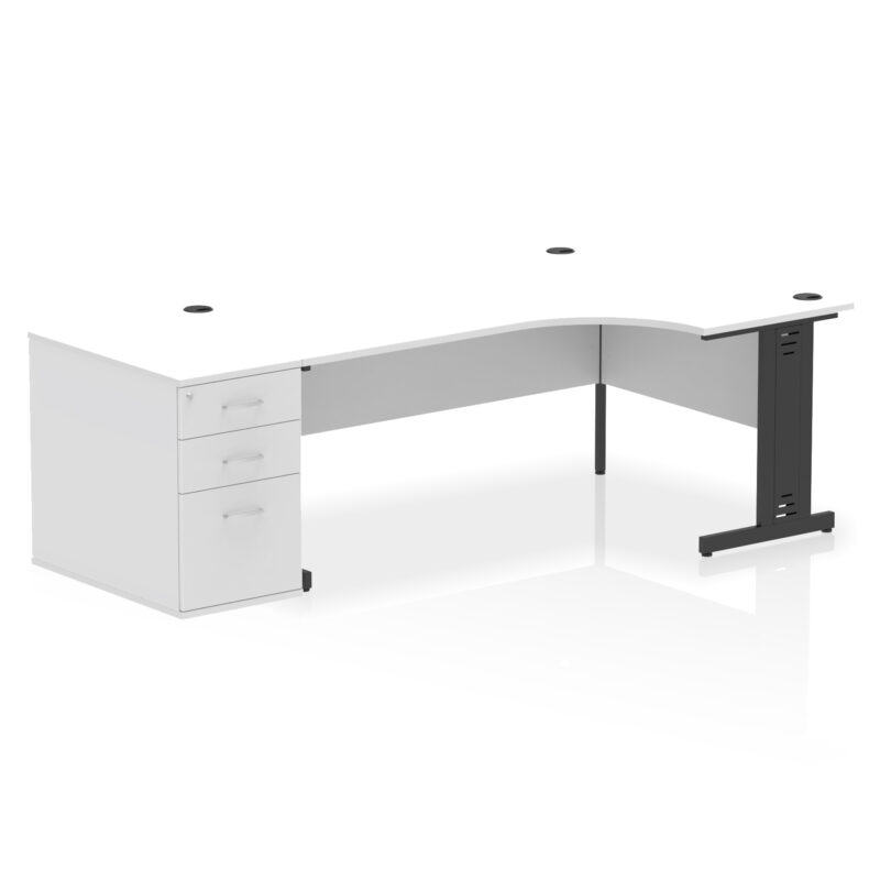 Surge 1800mm Cable Managed Right Crescent Desk Workstation - Image 34