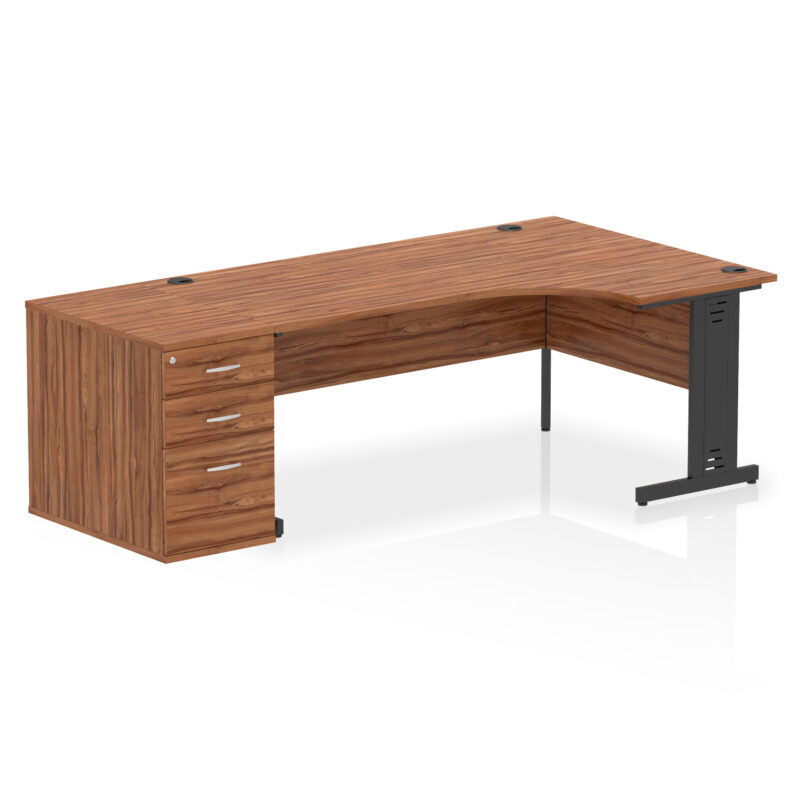 Surge 1800mm Cable Managed Right Crescent Desk Workstation - Image 28