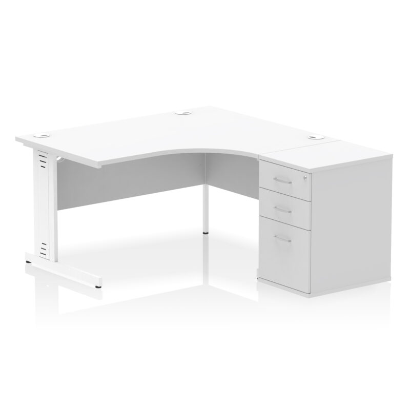 Surge 1400mm Cable Managed Right Crescent Desk Workstation - Image 25
