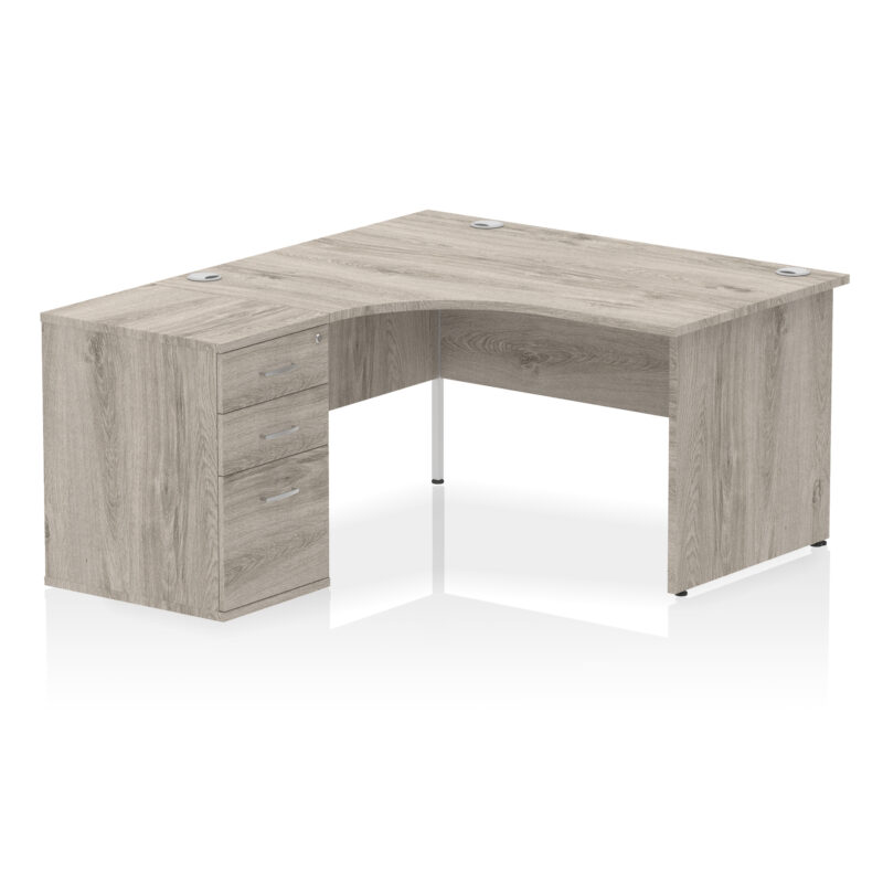 Surge Panel End Crescent Desk Workstation - Image 49