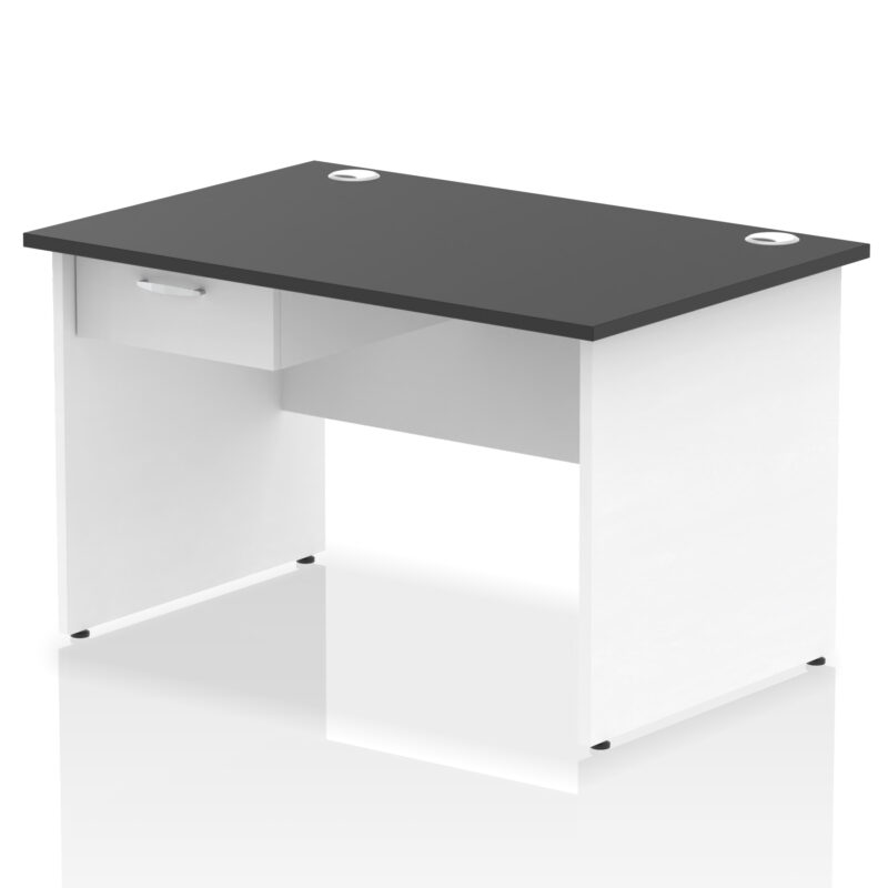 Surge Panel End Straight Desk Frame With Single One Drawer Fixed Pedestal - Image 30