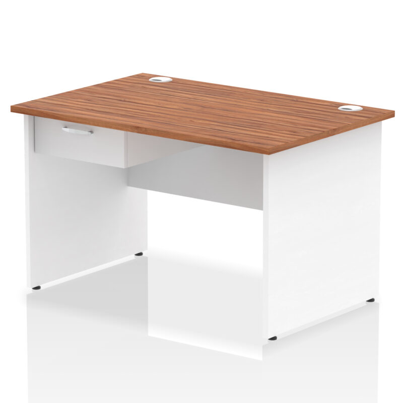 Surge Panel End Straight Desk Frame With Single One Drawer Fixed Pedestal - Image 34