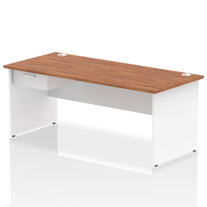 Surge Panel End Straight Desk Frame With Single One Drawer Fixed Pedestal - Image 52