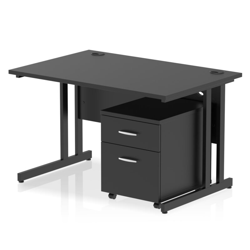 Surge 1200mm Cantilever Straight Desk With Mobile Pedestal - Image 26