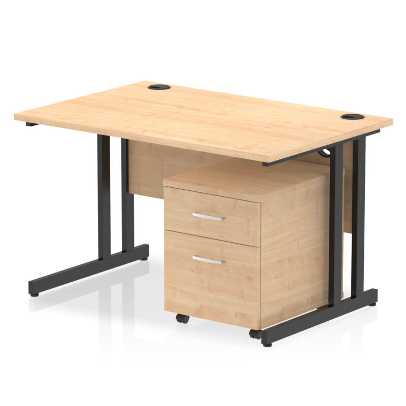 Surge 1200mm Cantilever Straight Desk With Mobile Pedestal - Image 28