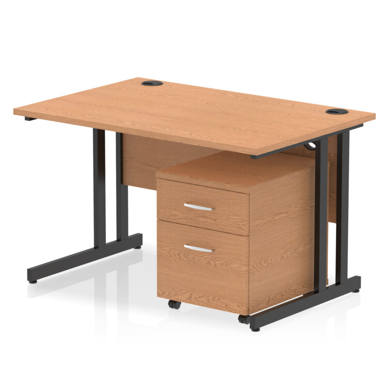Surge 1200mm Cantilever Straight Desk With Mobile Pedestal - Image 29
