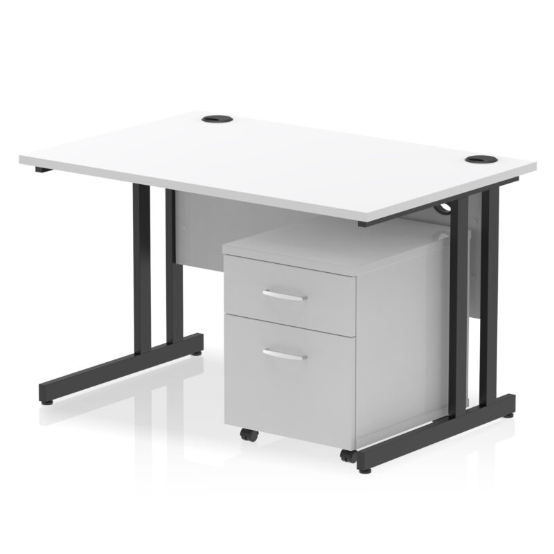 Surge 1200mm Cantilever Straight Desk With Mobile Pedestal - Image 30