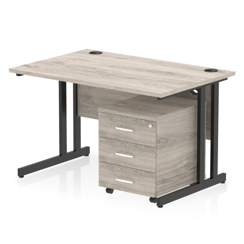 Surge 1200mm Cantilever Straight Desk With Mobile Pedestal - Image 34