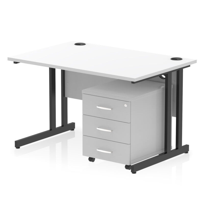 Surge 1200mm Cantilever Straight Desk With Mobile Pedestal - Image 37