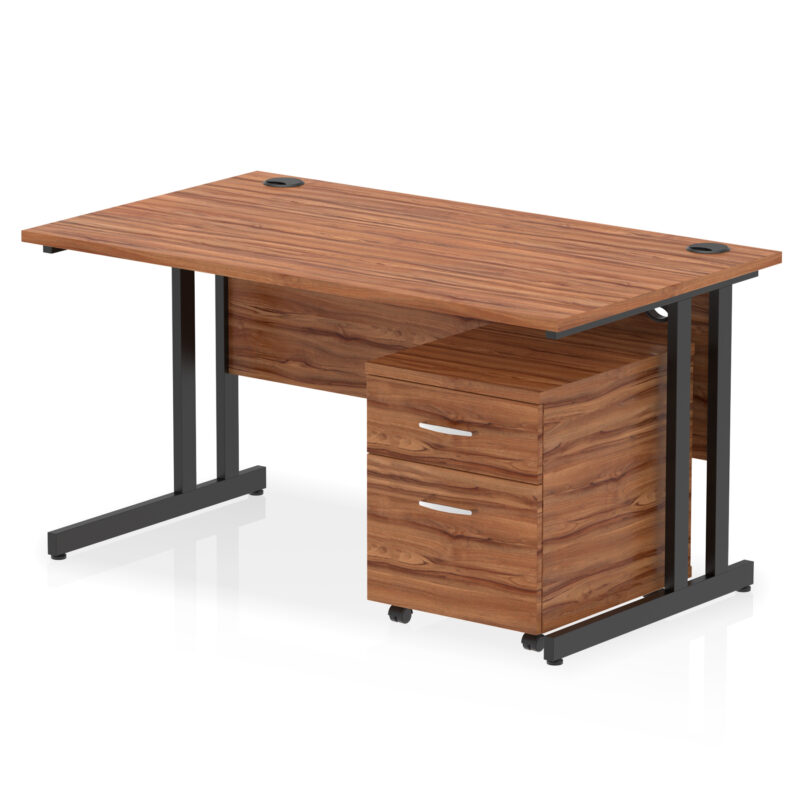 Surge 1400mm Cantilever Straight Desk With Mobile Pedestal - Image 31