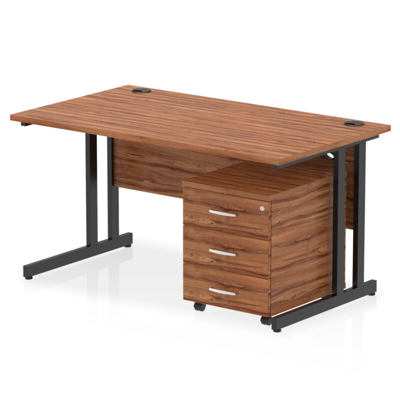 Surge 1400mm Cantilever Straight Desk With Mobile Pedestal - Image 38