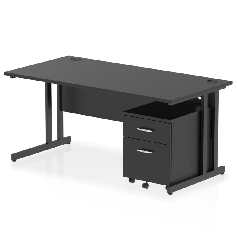 Surge 1600mm Cantilever Straight Desk With Mobile Pedestal - Image 26