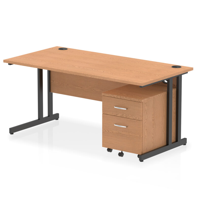 Surge 1600mm Cantilever Straight Desk With Mobile Pedestal - Image 29