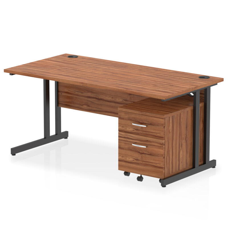 Surge 1600mm Cantilever Straight Desk With Mobile Pedestal - Image 31