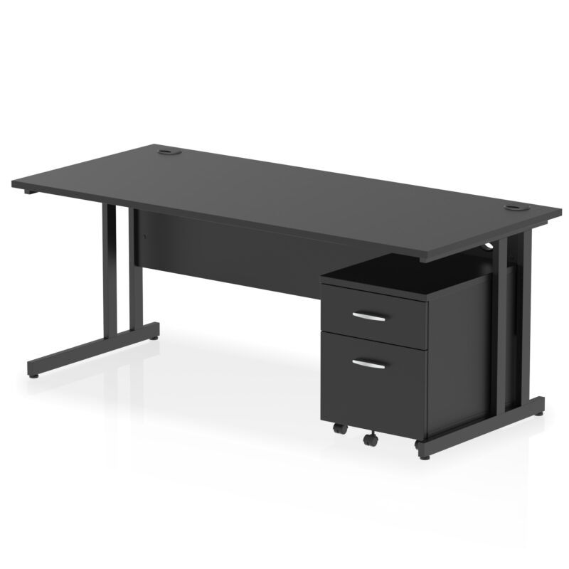 Surge 1800mm Cantilever Straight Desk With Mobile Pedestal - Image 26