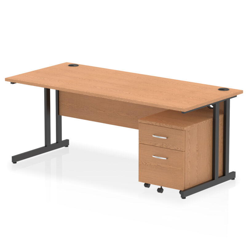 Surge 1800mm Cantilever Straight Desk With Mobile Pedestal - Image 29
