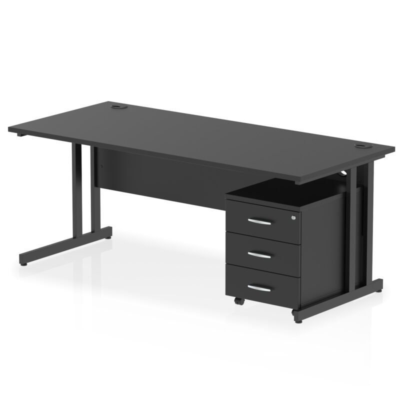 Surge 1800mm Cantilever Straight Desk With Mobile Pedestal - Image 33