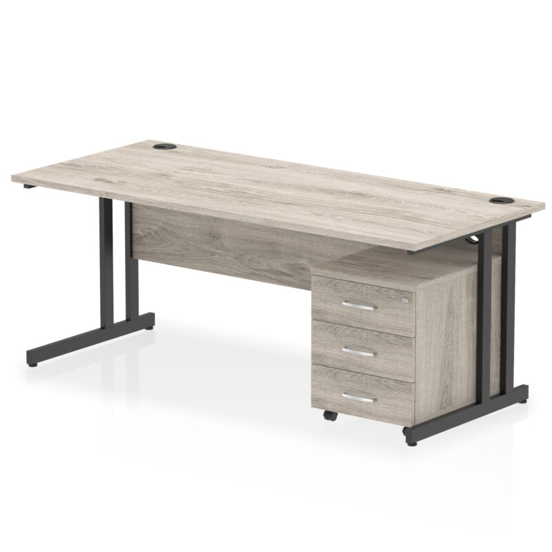 Surge 1800mm Cantilever Straight Desk With Mobile Pedestal - Image 34