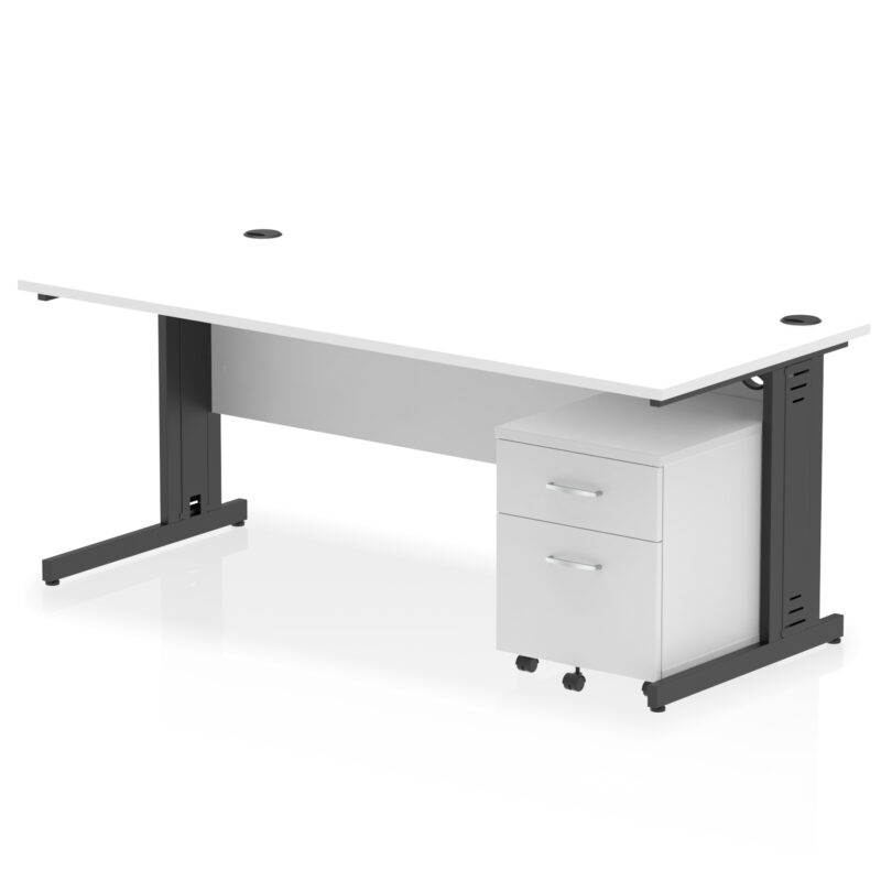 Surge 1800mm Cable Managed Straight Desk With Mobile Pedestal - Image 30