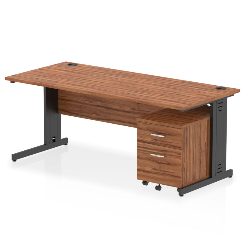 Surge 1800mm Cable Managed Straight Desk With Mobile Pedestal - Image 31