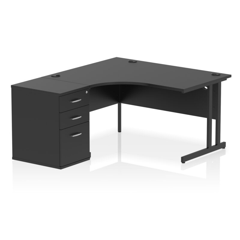 Surge 1400mm Cantilever Left Crescent Desk Workstation - Image 37