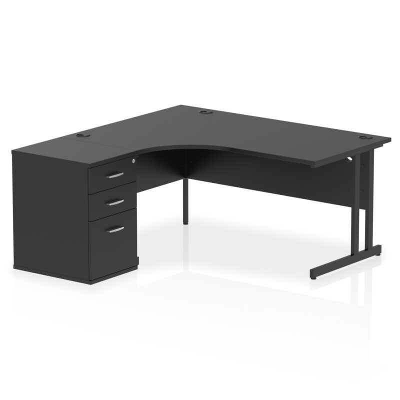 Surge 1600mm Cantilever Left Crescent Desk Workstation - Image 37