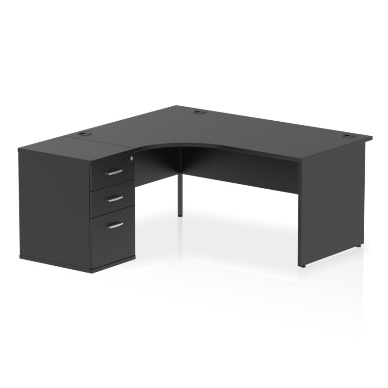 Surge Panel End Crescent Desk Workstation - Image 53