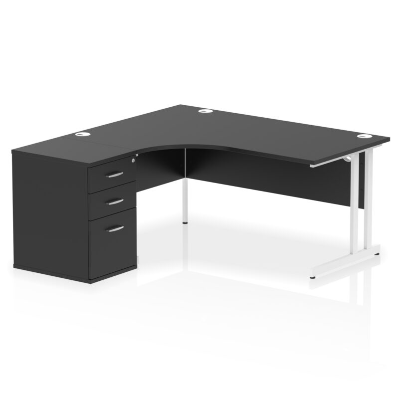 Surge 1600mm Cantilever Left Crescent Desk Workstation - Image 39