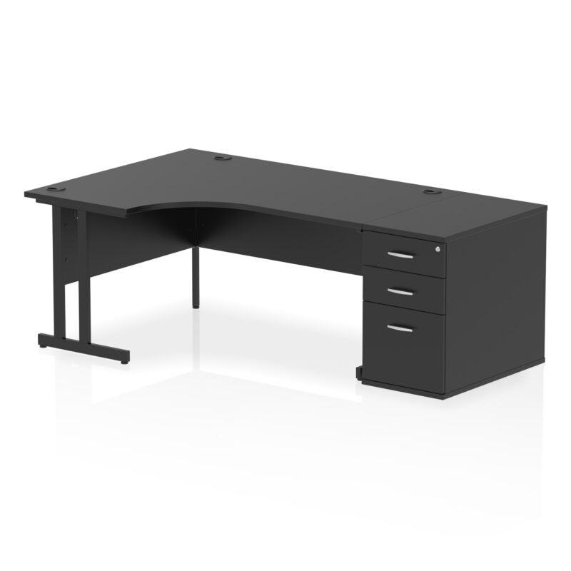 Surge 1600mm Cantilever Left Crescent Desk Workstation - Image 40