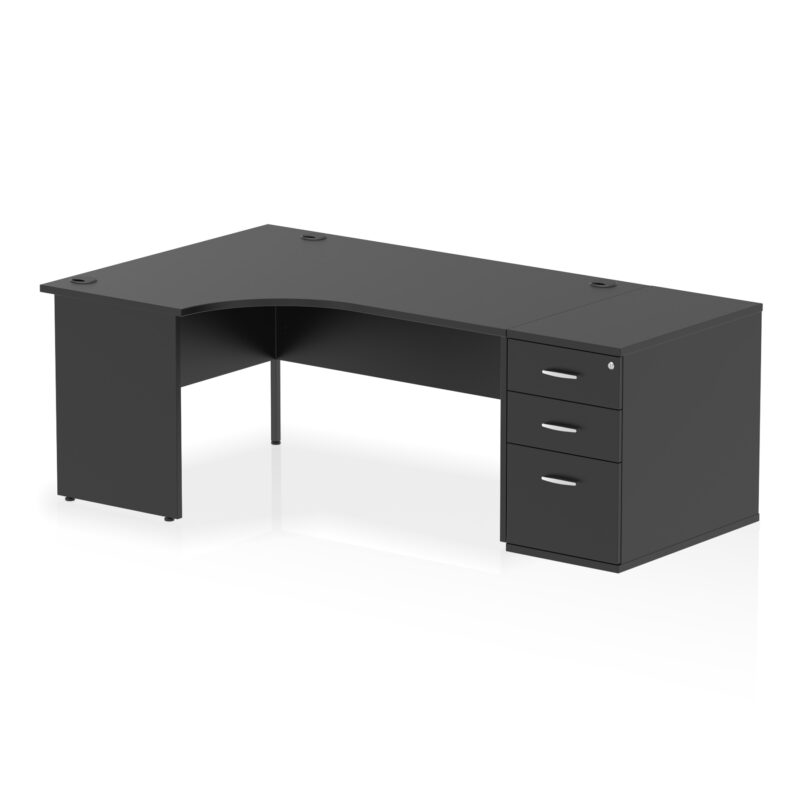 Surge Panel End Crescent Desk Workstation - Image 54