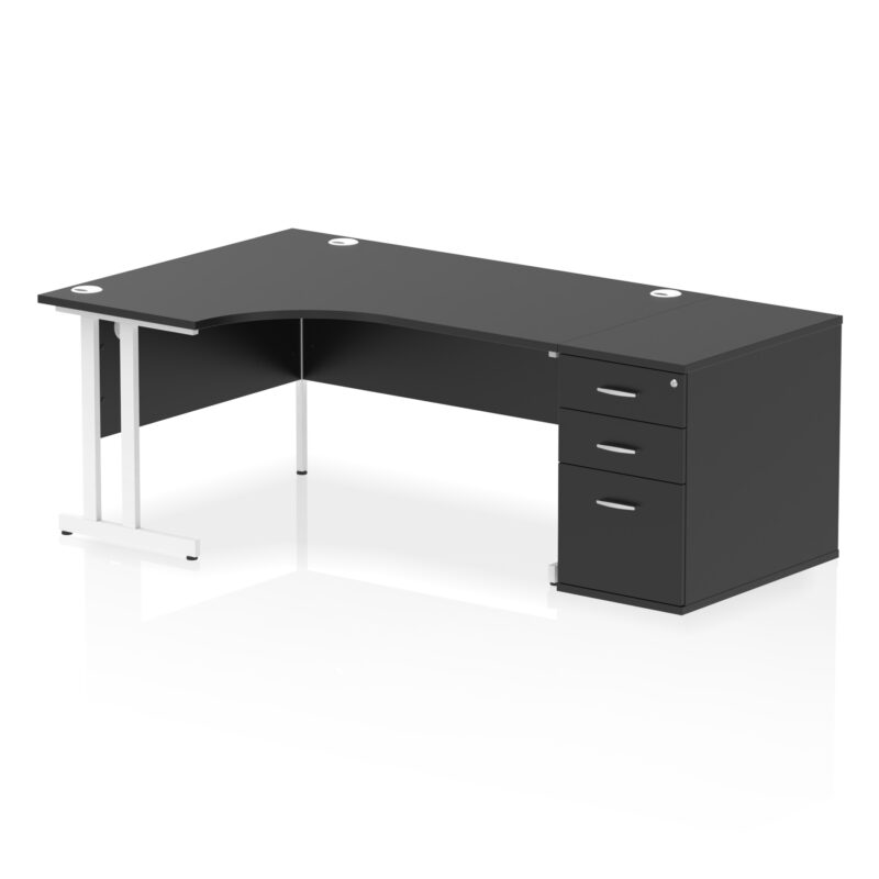 Surge 1600mm Cantilever Left Crescent Desk Workstation - Image 42